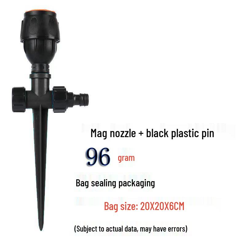 Автоматический вращающийся на 360° садовый дождеватель: Эффективно поливает газоны и сады с помощью прочной распылительной насадки.