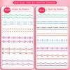 6 Pc/Set Flower Shape Outline Wavy Line Highlighter Pens Dual-Side Writing Markers Pens For Kids Students Journal Doodling
