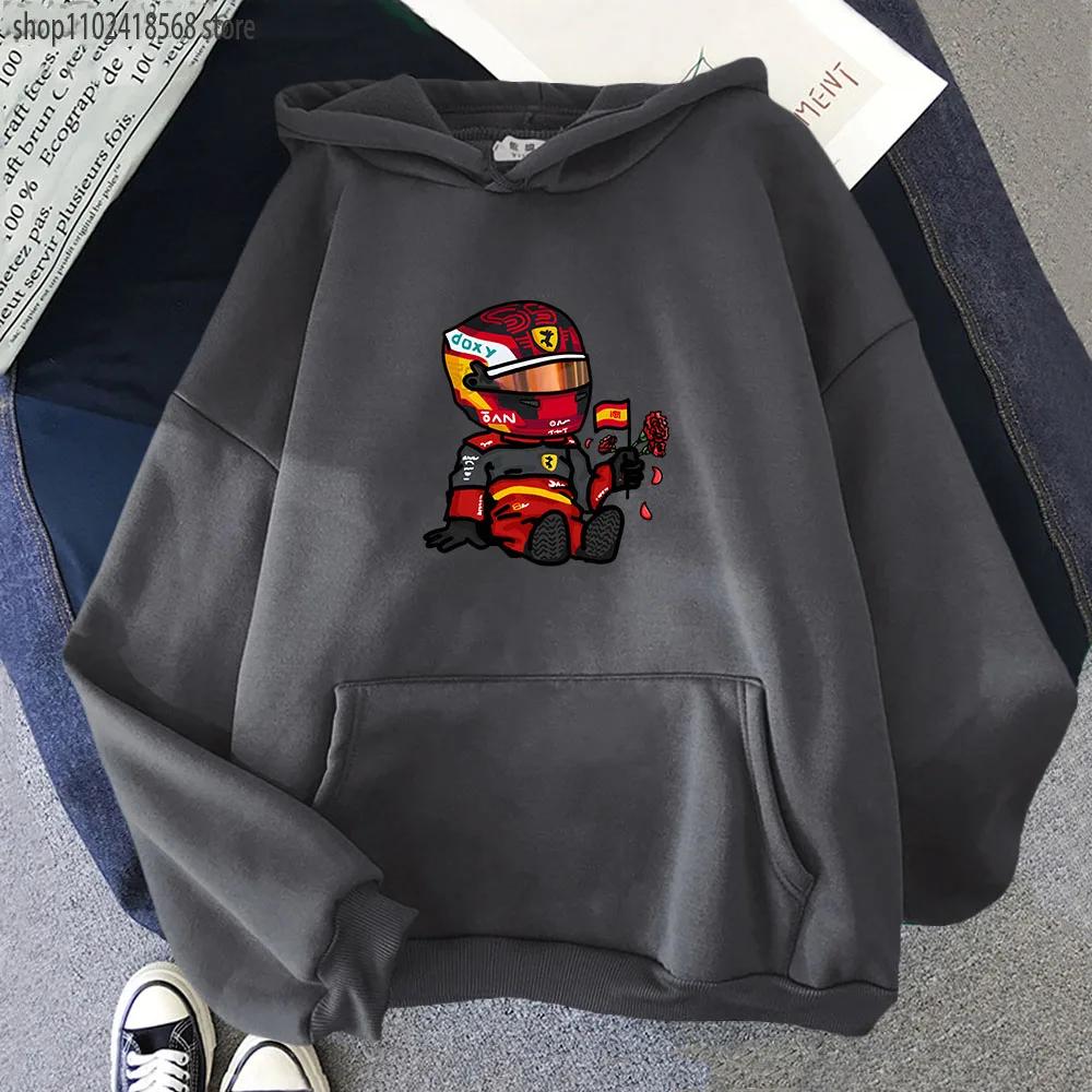 Sainz Mini F1 толстовки для мужчин игры мультфильм графический кофты с длинным рукавом Y2k одежда мужская одежда Harajuku уличная женская