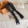 Niche Design Thin And Narrow Strip Solid Color Wool Scarf Women'S Winter High-End Fashion Knitted Scarf