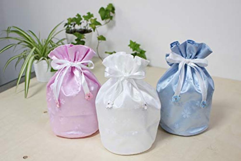 Крышка-мешочек на шнурке Sakura Tsutsumi, 6 дюймов, для мешочков с прахом, урн и урн, подходит для хранения кремации, мемориалов питомцев и потери питомца (белый)