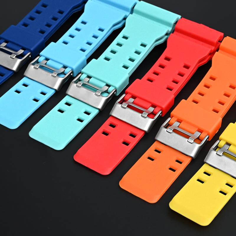 16 мм силиконовый водонепроницаемый ремешок для часов Casio GA-110 GA-400 GD-100 GAW100 GW-8900 Series мягкий резиновый браслет аксессуары для ремня