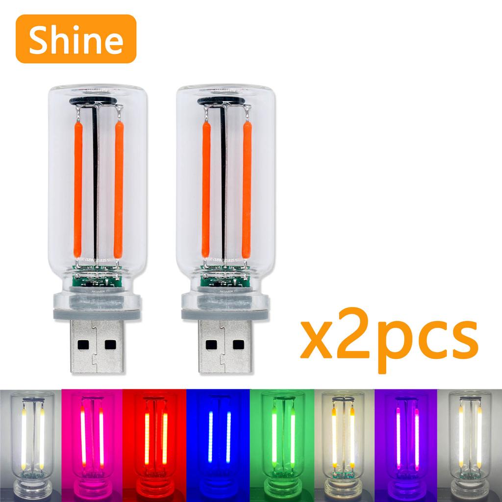 2 шт. Ретро USB DC5V светодиодные бусины сенсорный затемняющий источник света 0,3 Вт светодиодный мобильный интерфейс питания свет мини ночник аксессуары