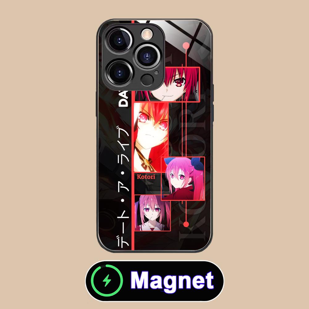 Date a Live Котори Ицука Стеклянный чехол для мобильного телефона MagSafe для iPhone 17 16 15 14 13 12 11 Air Pro Max Plus Mini Цветная крышка