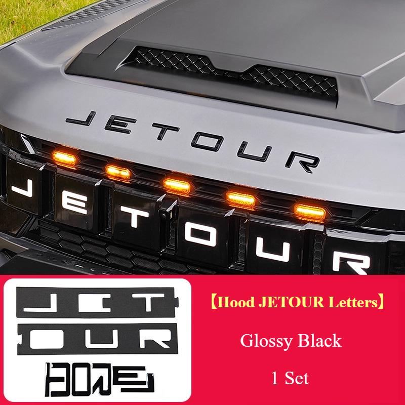 Для Jetour T2 Наклейка с буквенным шильдиком на заднюю дверь Логотип JETOUR Наклейка из АБС-пластика С установочным локатором Наклейка на внешний вид автомобиля