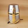 Medieval Crusader Knights Templar Armour Helmet  Steel  Brass  Historical Collectible Costume Armor