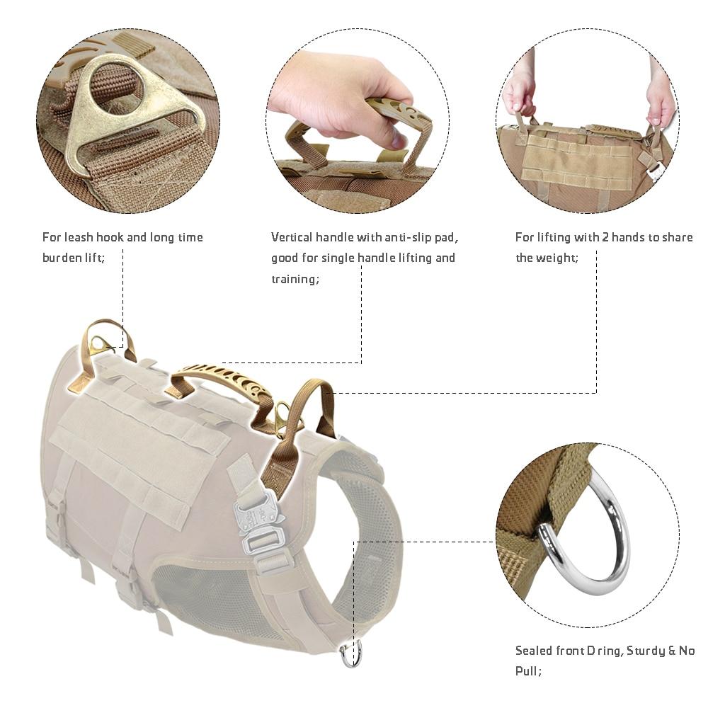 Тактическая шлейка для собак, не требующая усилий, жилет для домашних животных, для дрессировки собак среднего и большого размера, переноска для походов с сумкой