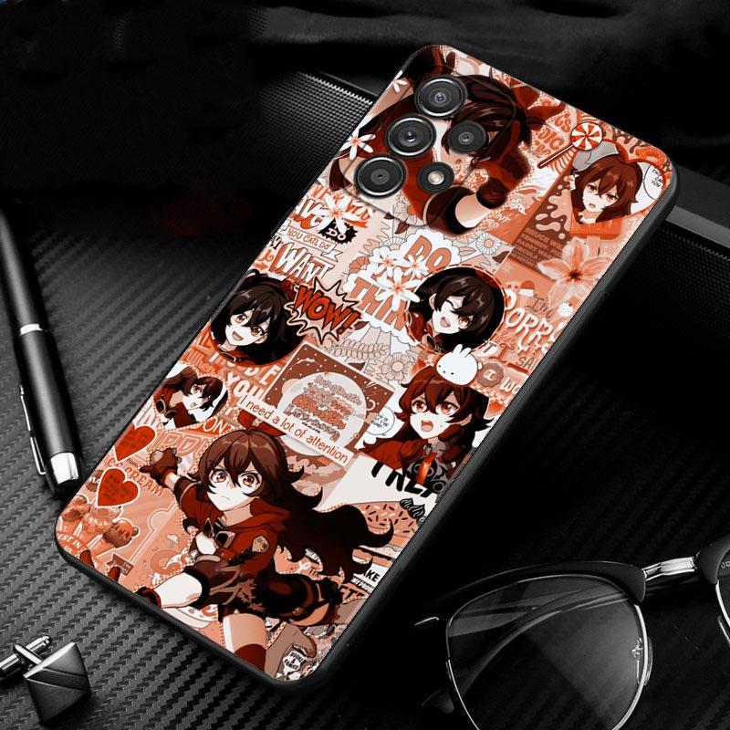Anime Genshin Impact Case For Samsung Galaxy A51 A71 A41 A31 A11 A01 A72 A52 A42 A32 A22 A21s A02s A12 A02 Phone Shell Capa