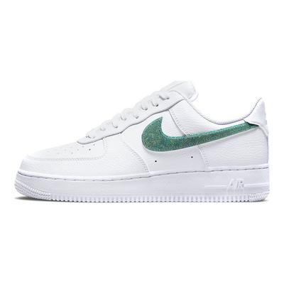 Air Force 1 Low Glitter Swoosh - Женские кроссовки Celery Белый Серо-Туманный Чернено-Синий DH4407-100