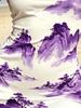 Modern Watercolor Landscape Print Sleeveless Bodycon Mini Dress, High Waist Form-Fitting Casual Dress