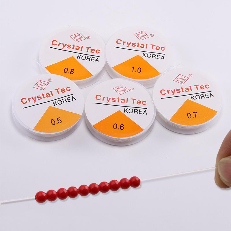Creative Clear Stretch DIY For Bracelets Necklace Jewelry Accessories Crystal Thread Elastic Thread 0.5-1mm Hot Sale Round 1 Roll Beads String