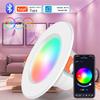 Tuya Bluetooth Умный светодиодный потолочный светильник Светодиодная лампа Диммируемая RGB 2,4G Пульт дистанционного управления Групповое управление Светодиодный точечный светильник 10 Вт