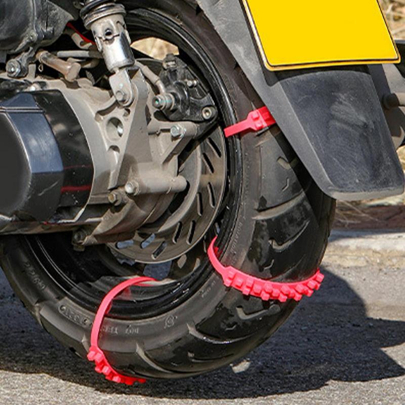 Автомобильные цепи противоскольжения Цепи противоскольжения для мотоциклов Нейлоновые цепи противоскольжения Зимние принадлежности для езды на велосипеде по снежной песчаной дороге