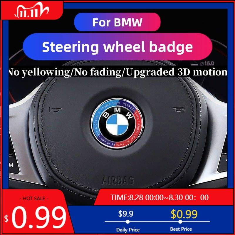 LGECB1 Car Sticker 45MM Car Steering Wheel Badge Emblem Sticker Auto Styling For BMW 1 3 5 7 Series M Performance M3 M5 F01 F20 F10 F13