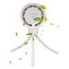 Battery Operated Stroller Digital Diaplay 360 Degree Oscillation Fan Tripod Clip On Flexible Fan 4000mAh