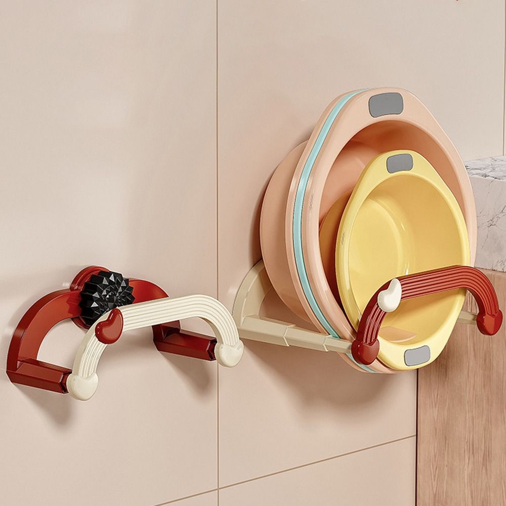 Great Load Bearing Suction Cup Hook Multifunctional Foldable Washbasin Stand  Bathroom