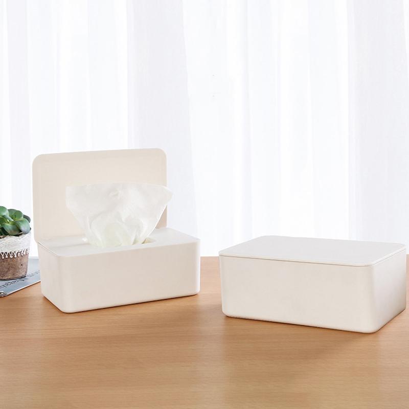 Dustproof Wet Wipes Storage Box With Lid Household Desktop Tissue Storage Box Portable Wet Wipes Dispenser