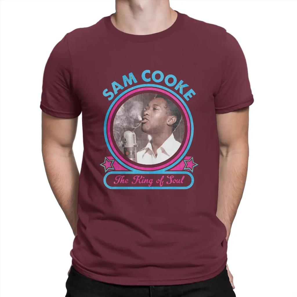 Мужские футболки The King Of Soul Сэм Кук Хлопковая одежда Сумасшедшая футболка с коротким рукавом и круглым вырезом Классические футболки