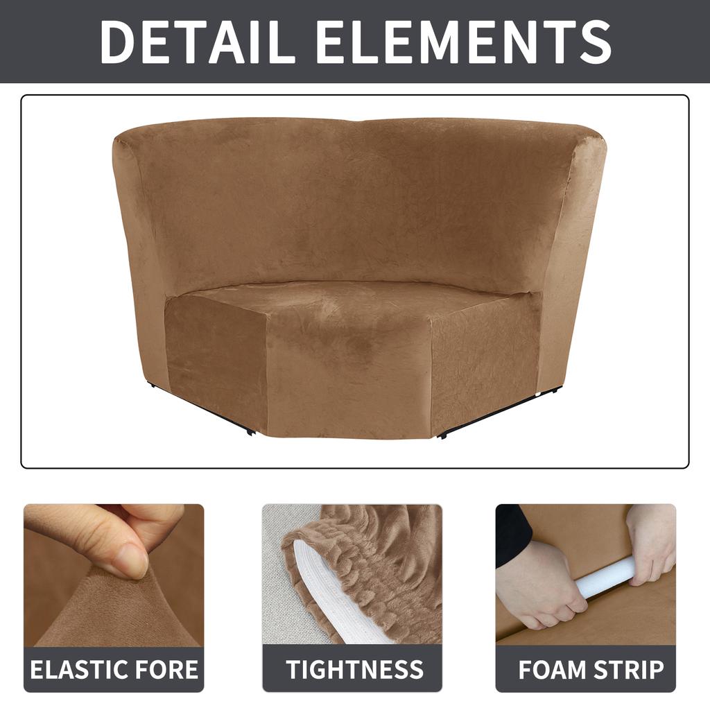 Seat Recliner Slipcovers Velvet Plush Recliner Cover Elastic Double Sofa Cover Soft Sectional Couch Cover Corner Slipcover