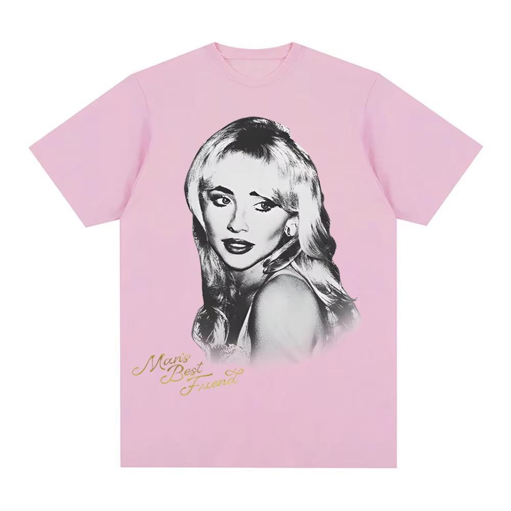 Mans Best Friend Photo Tshirt Sabrina Carpenter Summer Casual Tshirt Popular High Quality Singers Same Style Summer Cotton