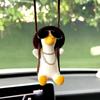 Gypsum Birthday Gift Car Pendant Swing Duck Rearview Mirror Decoration Vehicle Interior Accessories