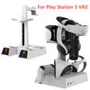 Для контроллера PlayStation5 VR2 Четырехместная зарядная док-станция USB-зарядка Расширение Зарядная станция с держателем для VR-гарнитуры Подставка для дисплея