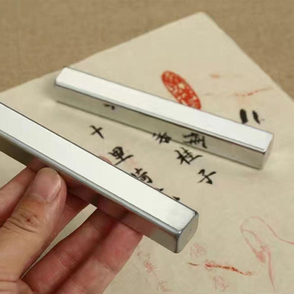 2PCS Ancient Portable Iron Paperweights Vintage Natural Chinese Paper Weight Traditional Writing Calligraphy Tool Class