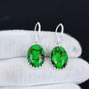 Green Coppper Turquoise Gemstone 925 Sterling Silver Earring, Boho Silver Jewelry Dangle Earrings, Gifts For Mom Gifts For Her