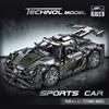 Нетоксичный Новый Технический Черный Гоночный Автомобиль Строительные Блоки Игрушка Креативная Сборка Кубики Образовательная STEM Головоломка Детский День Рождения Рождественские Подарки