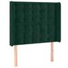 Headboard with Ears Dark Green 103 x 16 x 118 128 cm Velvet