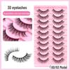 10 пар 3D многослойных завитых накладных ресниц для европейского и американского макияжа