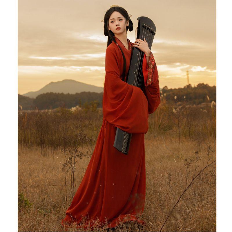 Китайский стиль династии Цинь и Хань, гробница Машань Чу, Чжан го, халат, большой объем, хвостовой костюм