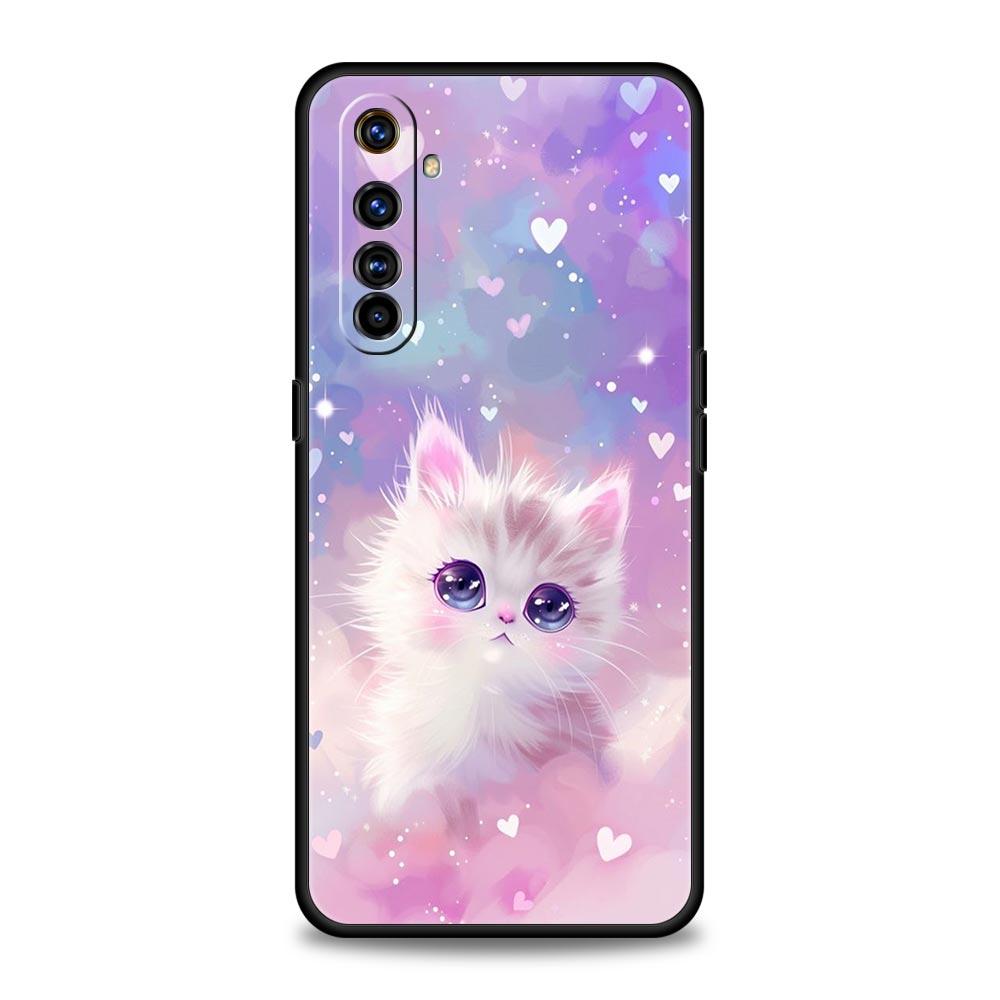 Чехол с ярким дизайном кошки для Realme C67 C63 C55 C53 C35 C25 C21 GT 2 3 5 6 10 11 12 13 Pro Plus 5G Мягкий ТПУ чехол для телефона Fundas