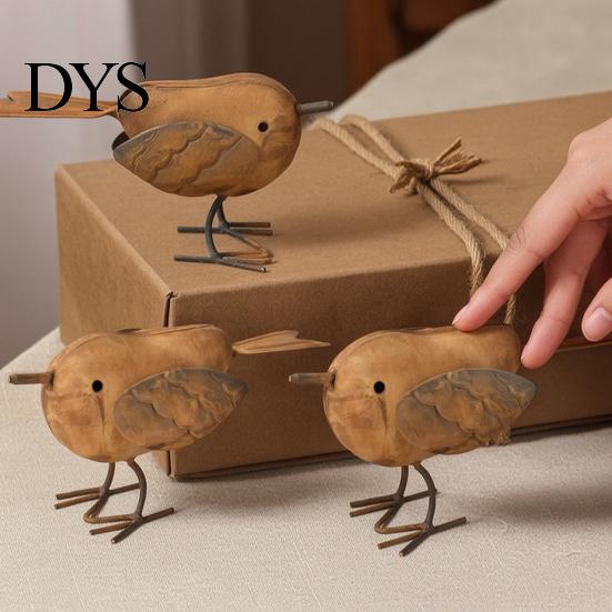Farmhouse Style Bird Decor for Living Room Rustic Metal Birds Decoration, Outdoor Garden Statue Decorative Ornaments, Unique Statues Birthday