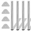 Day and Night - 4 Height-adjustable Table Legs 710 Mm Chrome Color