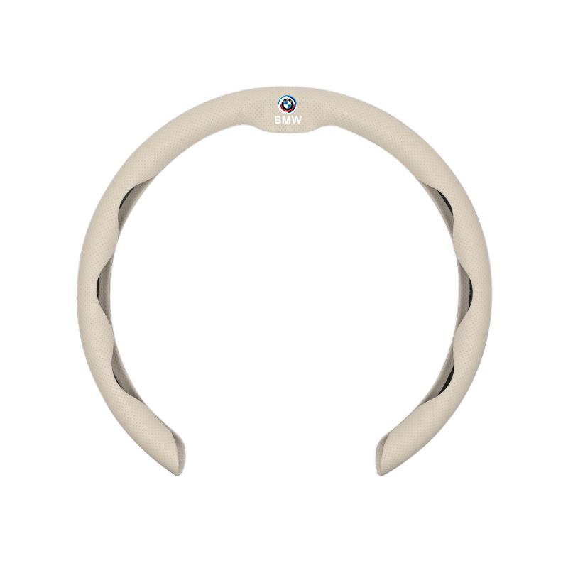 BBIH8 2026New Leather Fabric Car Steering Wheel Cover Valve Cap Accessories For BMW X1 X2 X3 X5 X4 X6 X7 iX3 F20 F10 F07 E70 E46 E90 E