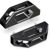 RENO Maverick Tie Down Hook, Truck Bed Tie Down Anchors for Cargo Trailer (Black, 2PCS) | CNC Aluminum, Black Anodization, 0.79” Inner Rope Hooks,