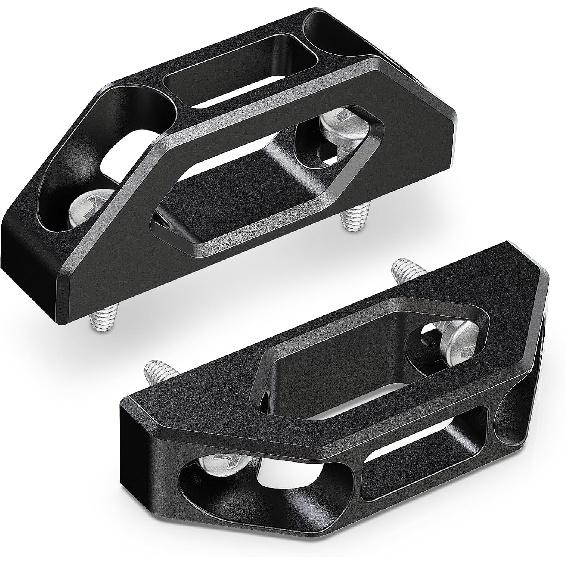RENO Maverick Tie Down Hook, Truck Bed Tie Down Anchors for Cargo Trailer (Black, 2PCS) | CNC Aluminum, Black Anodization, 0.79” Inner Rope Hooks,