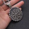 Винтажная круглая монета-подвеска, скандинавская мода, крутой мужской символ викинга, амулет, ожерелье, ювелирные аксессуары
