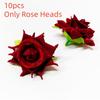 10pcs Pastel Colors Realistic Artificial Rose Heads 3D Elegant Flower Arrangement  for Wedding