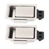 Pair of Toolbox Handle Latch Stainless Steel Flush Mount Fit Paddle Handle Latch for RV Boat Trailer