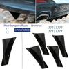 1pcs/4pcs Car Universal Modified Triangle Rear Car Spoiler Bumper Curved Chassis Spoiler Rear Lip Small Surround Rear Spoiler