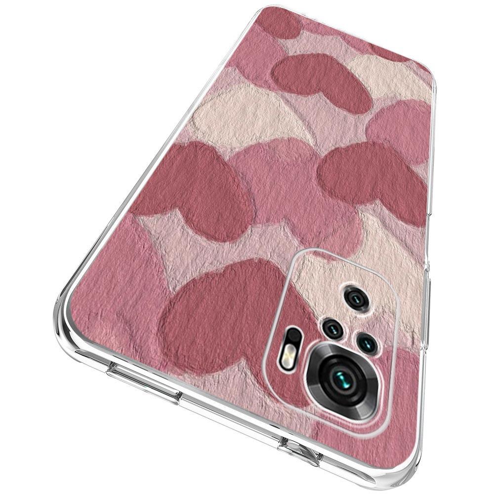 Чехол для телефона Xiaomi Redmi Note 13 12 5G 9S 9 8 10 11 Pro Plus 4G 9T 13C 12C10C 9C 9A 7 Прозрачный чехол любовь цветок Искусство