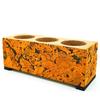 Cork Flower Vase with 3 Holes, 3 In 1 Cork Plant Container Set with Drainage