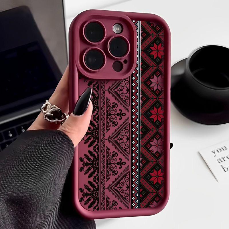 Винтажный Чехол для Телефона с Узором Тотем Для iPhone 17 Air 16 e 15 14 13 12 11 Pro Max Plus Mini SE 2020 2022 Мягкий ТПУ Чехол для Телефона
