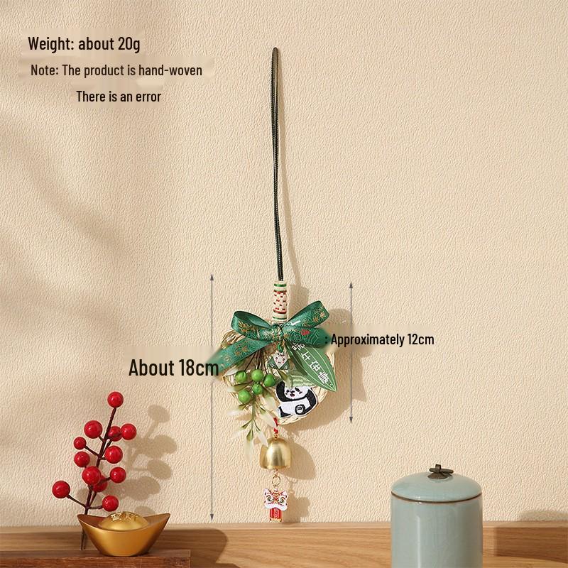 2026 Dragon Boat Festival Mugwort Fan Pendant & Indoor Sachet Bells for Door Handle and Decoration