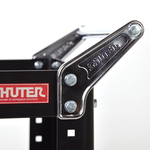 SHUTER Tool Cart, 3-Tier Tool Wagon, Tool Box with Casters, 88cm High X 89cm Wide X 52cm Deep, 200kg Load Capacity, DIY, Black, CT-1