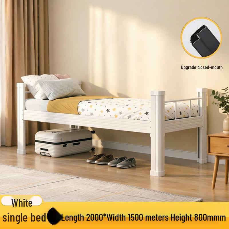 Iron Bunk Bed - Sturdy, Silent, Thick Frame with High and Low Design for School Use
