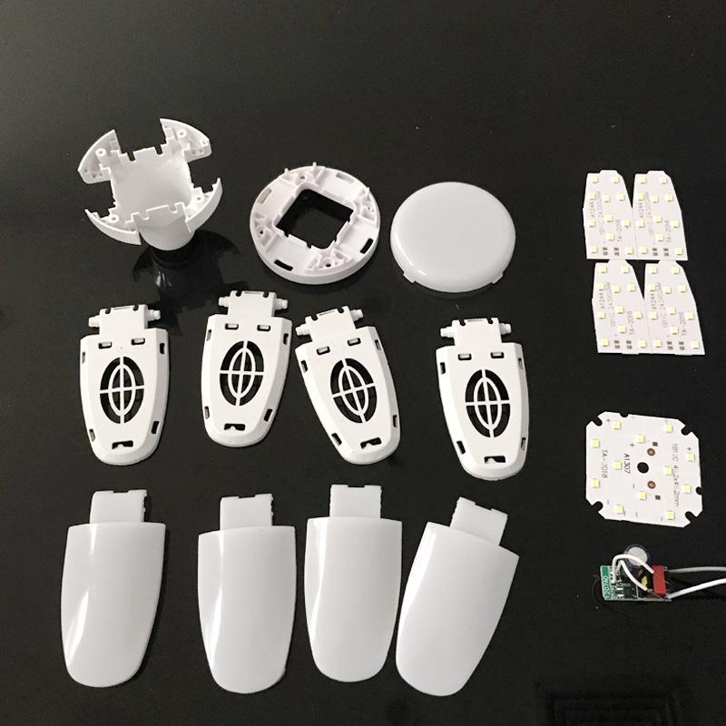 2024 LED Foldable Bulb with Fan Shape Blade Panels for Home Ceiling Light Folding Lamp