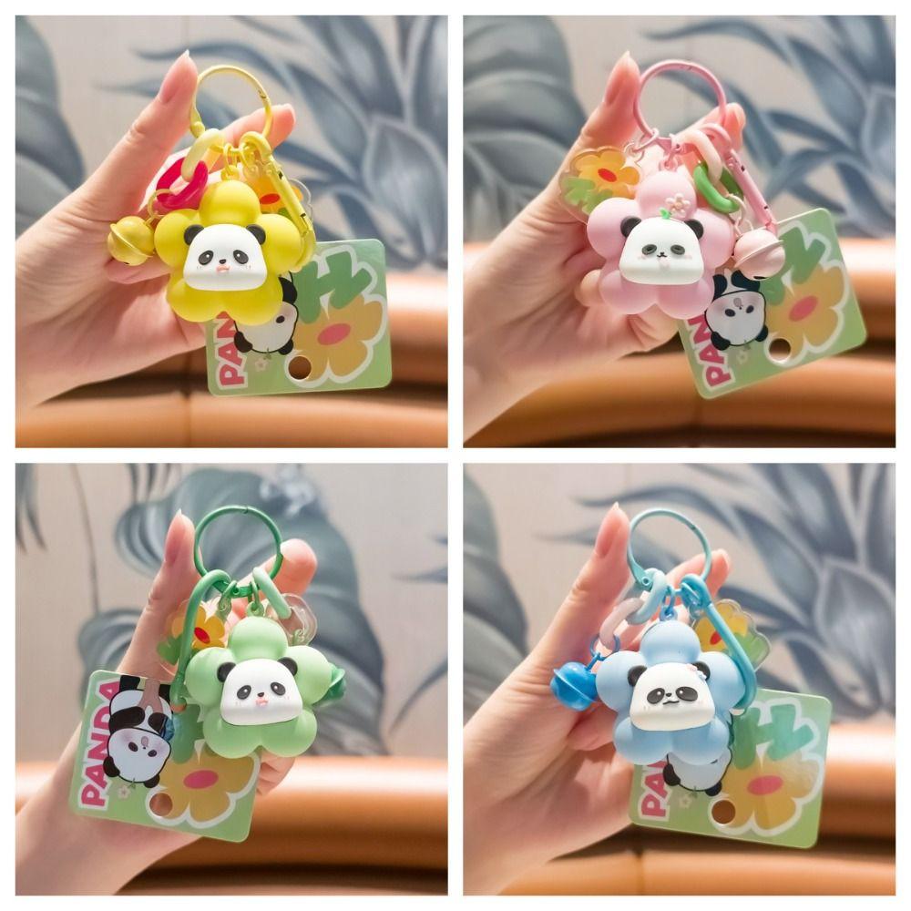 Персонализированные сумки кулон мультфильм панда автомобиль брелок Ins цветок брелок для мальчиков и девочек